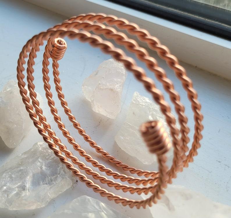 Men's Copper Bangle - 1 Full Earth Resonance Cubit 333mhz